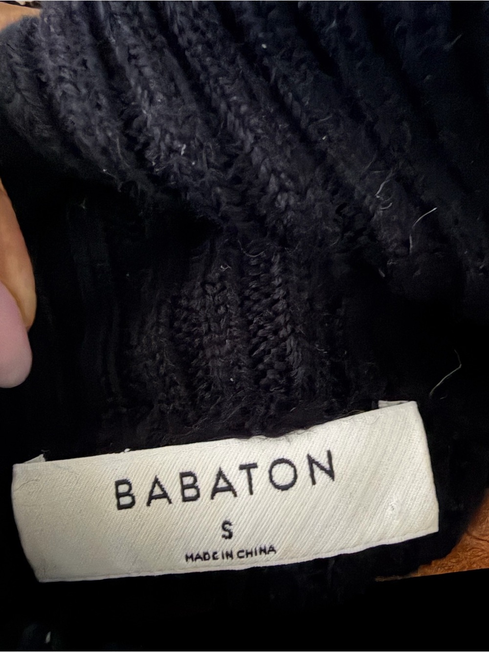 Babaton Black Merino Wool Turtleneck Sweater - Picture 4 of 6